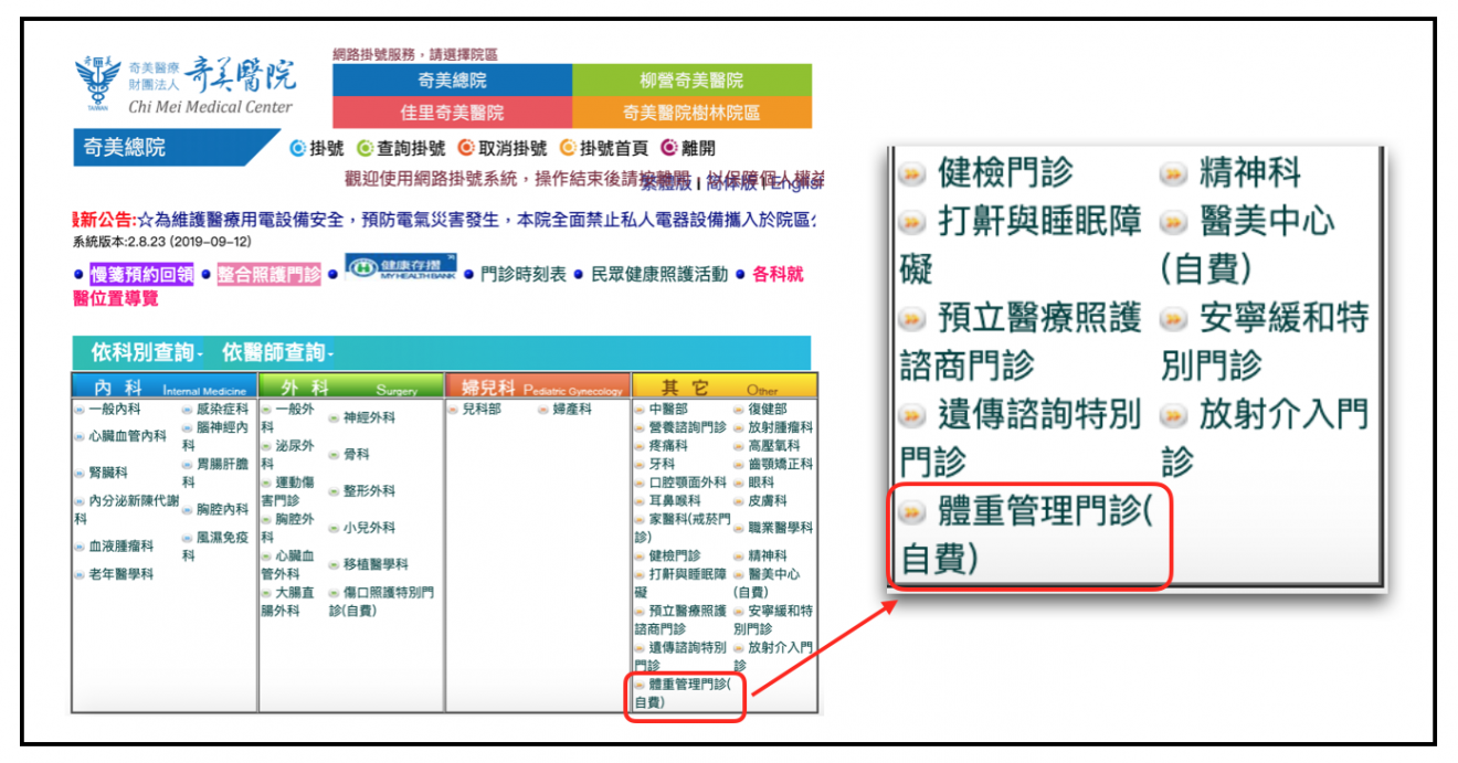 奇美醫學中心 體重管理門診 開張 葉峻榳診所